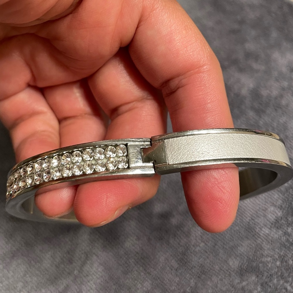 Swarovski Intervalle Silver Bangle - image 3